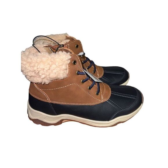 FALLS CREEK JACKSON BROWN/NAVY BOOTS BOYS SIZE 4 NWB - Picture 4 of 6